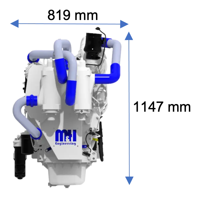 M&H 4045 Stage V Emissions Marine Engine