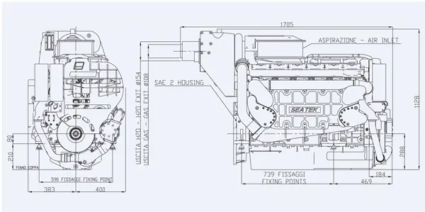 Seatek 850 PLUS dimensions